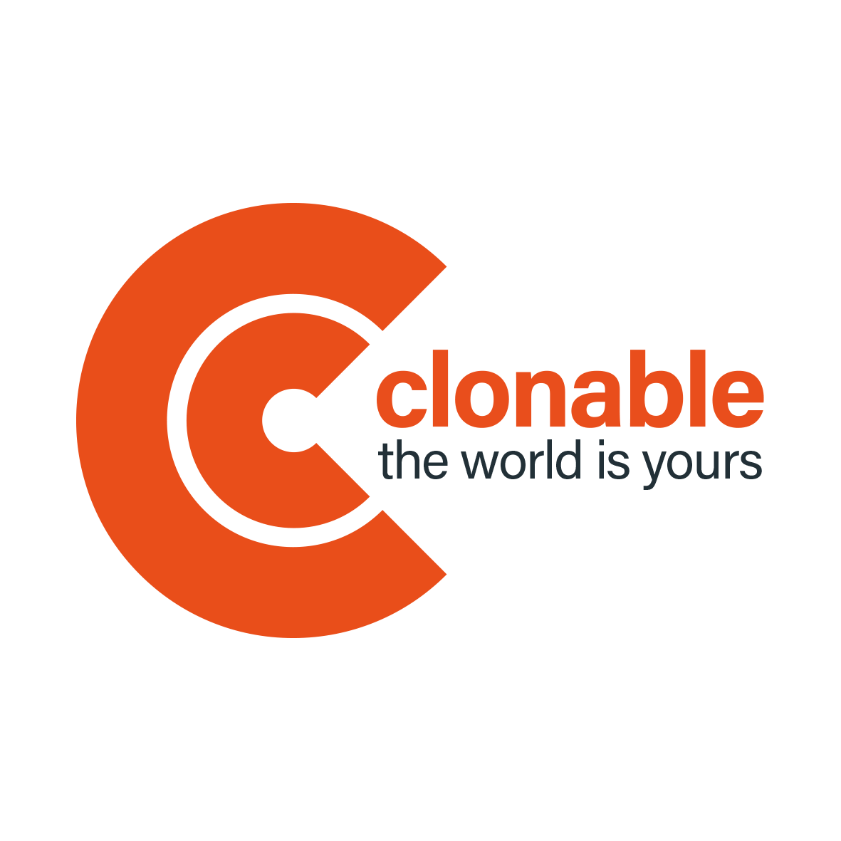 Clonable logo with slogan light background